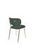 Eetkamerstoel Jolien Goud/dark Nylon en polyester Groen 56x48 cm-Fauteuils-Creating Home