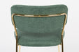 Eetkamerstoel Jolien Goud/dark Nylon en polyester Groen 56x48 cm-Fauteuils-Creating Home