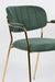 Eetkamerstoel Jolien Goud/dark Nylon en polyester Groen 56x61 cm-Eetkamerstoelen-Creating Home
