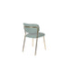 Eetkamerstoel Jolien Goud/light Nylon en polyester Groen 56x48 cm-Eetkamerstoelen-Creating Home