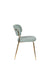 Eetkamerstoel Jolien Goud/light Nylon en polyester Groen 56x48 cm-Eetkamerstoelen-Creating Home