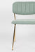 Eetkamerstoel Jolien Goud/light Nylon en polyester Groen 56x48 cm-Eetkamerstoelen-Creating Home