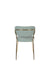 Eetkamerstoel Jolien Goud/light Nylon en polyester Groen 56x48 cm-Fauteuils-Creating Home