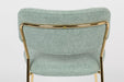 Eetkamerstoel Jolien Goud/light Nylon en polyester Groen 56x48 cm-Fauteuils-Creating Home