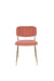 Eetkamerstoel Jolien Goud/roze Nylon en polyester Roze 56x48 cm-Eetkamerstoelen-Creating Home