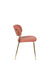 Eetkamerstoel Jolien Goud/roze Nylon en polyester Roze 56x48 cm-Fauteuils-Creating Home