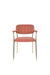 Eetkamerstoel Jolien Goud/roze Nylon en polyester Roze 56x61 cm-Eetkamerstoelen-Creating Home