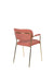 Eetkamerstoel Jolien Goud/roze Nylon en polyester Roze 56x61 cm-Eetkamerstoelen-Creating Home