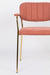 Eetkamerstoel Jolien Goud/roze Nylon en polyester Roze 56x61 cm-Eetkamerstoelen-Creating Home
