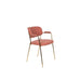 Eetkamerstoel Jolien Goud/roze Nylon en polyester Roze 56x61 cm-Eetkamerstoelen-Creating Home