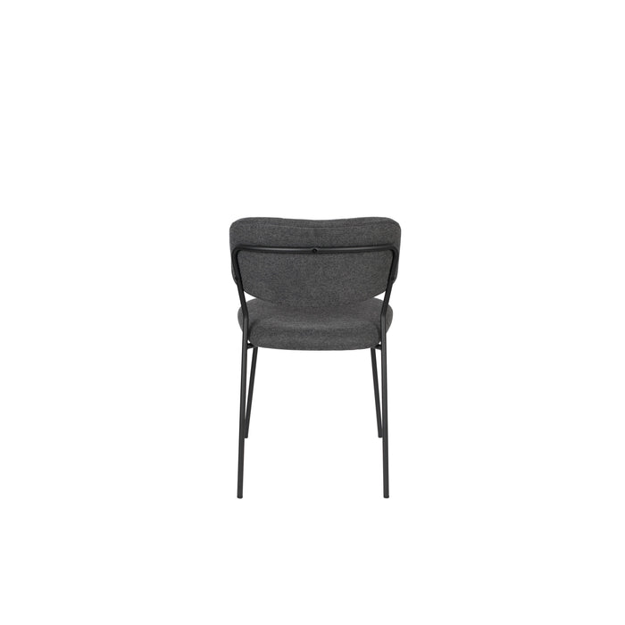 Eetkamerstoel Jolien Nylon en polyester Donkergrijs 56x48 cm-Eetkamerstoelen-Creating Home