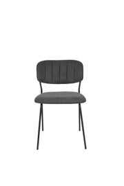 Eetkamerstoel Jolien Nylon en polyester Donkergrijs 56x48 cm-Eetkamerstoelen-Creating Home
