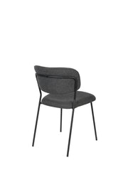 Eetkamerstoel Jolien Nylon en polyester Donkergrijs 56x48 cm-Eetkamerstoelen-Creating Home