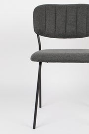 Eetkamerstoel Jolien Nylon en polyester Donkergrijs 56x48 cm-Eetkamerstoelen-Creating Home