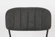 Eetkamerstoel Jolien Nylon en polyester Donkergrijs 56x48 cm-Eetkamerstoelen-Creating Home