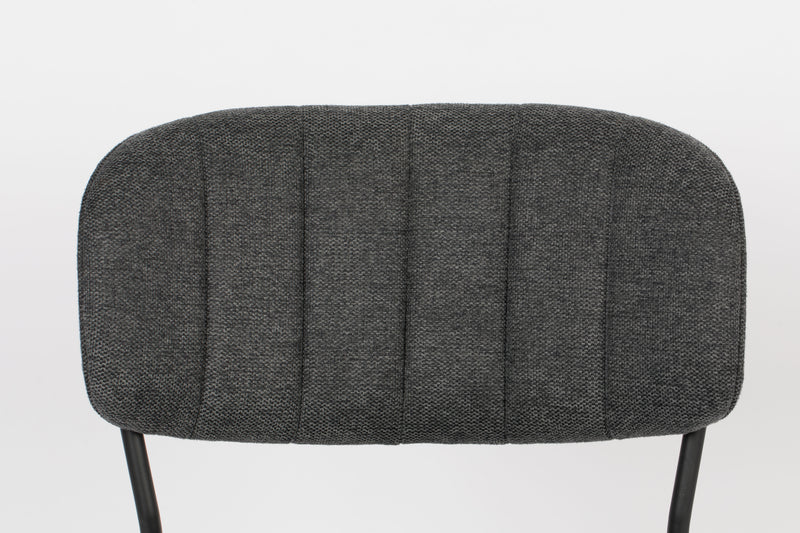 Eetkamerstoel Jolien Nylon en polyester Donkergrijs 56x48 cm-Eetkamerstoelen-Creating Home