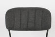Eetkamerstoel Jolien Nylon en polyester Donkergrijs 56x48 cm-Eetkamerstoelen-Creating Home