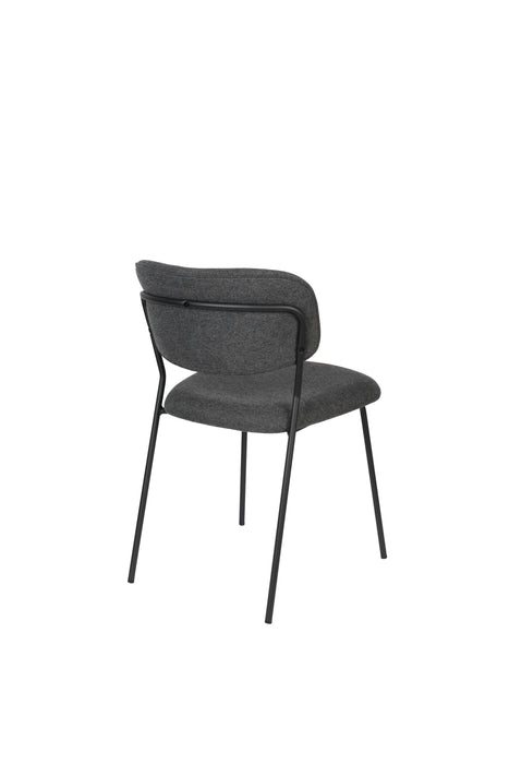 Eetkamerstoel Jolien Nylon en polyester Donkergrijs 56x48 cm-Fauteuils-Creating Home