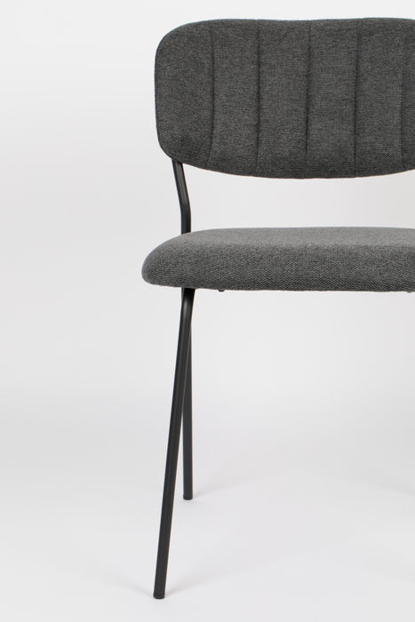 Eetkamerstoel Jolien Nylon en polyester Donkergrijs 56x48 cm-Fauteuils-Creating Home