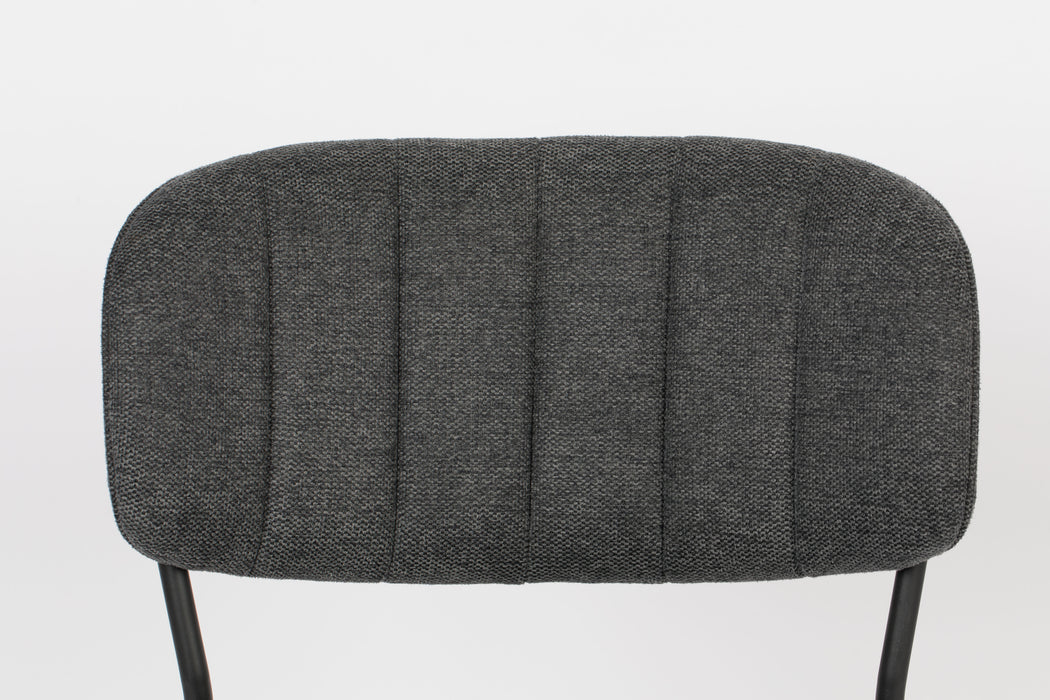 Eetkamerstoel Jolien Nylon en polyester Donkergrijs 56x48 cm-Fauteuils-Creating Home