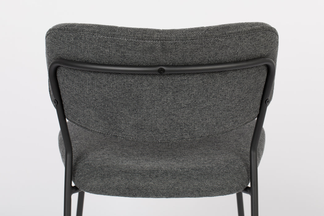 Eetkamerstoel Jolien Nylon en polyester Donkergrijs 56x48 cm-Fauteuils-Creating Home
