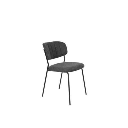Eetkamerstoel Jolien Nylon en polyester Donkergrijs 56x48 cm-Fauteuils-Creating Home