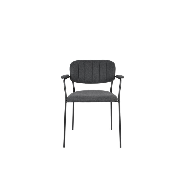 Eetkamerstoel Jolien Nylon en polyester Donkergrijs 56x61 cm-Eetkamerstoelen-Creating Home