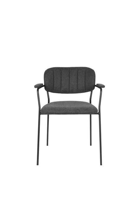 Eetkamerstoel Jolien Nylon en polyester Donkergrijs 56x61 cm-Eetkamerstoelen-Creating Home