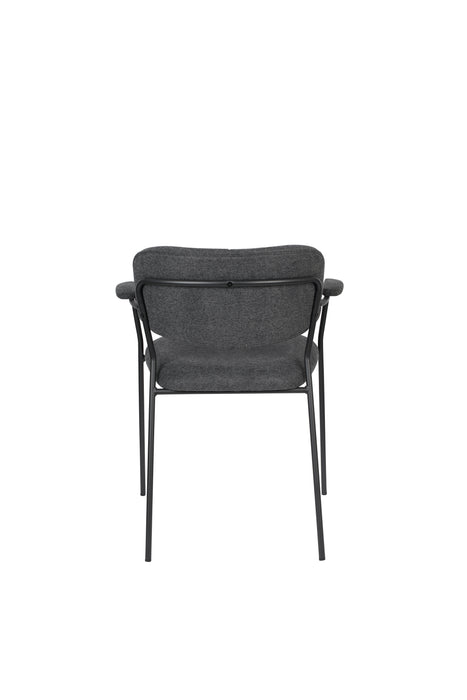 Eetkamerstoel Jolien Nylon en polyester Donkergrijs 56x61 cm-Eetkamerstoelen-Creating Home