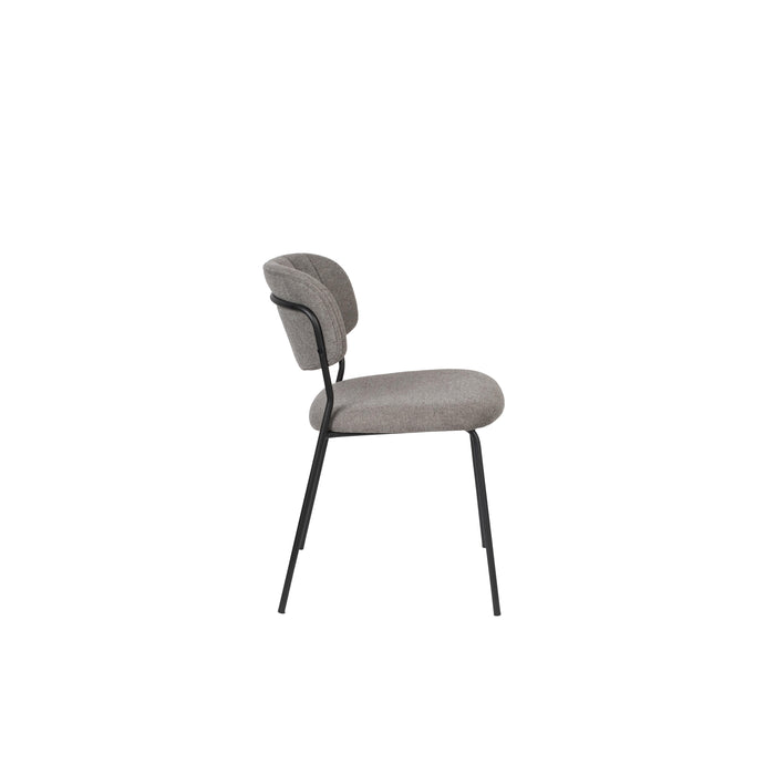 Eetkamerstoel Jolien Nylon en polyester Grijs 56x48 cm-Eetkamerstoelen-Creating Home