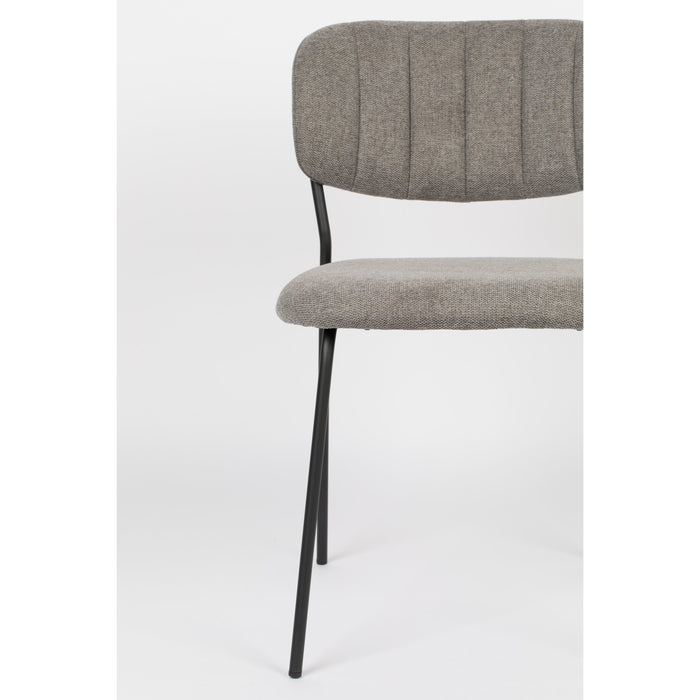 Eetkamerstoel Jolien Nylon en polyester Grijs 56x48 cm-Eetkamerstoelen-Creating Home