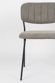 Eetkamerstoel Jolien Nylon en polyester Grijs 56x48 cm-Eetkamerstoelen-Creating Home