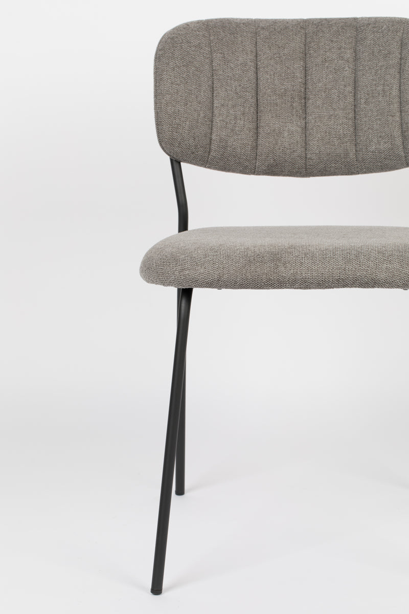 Eetkamerstoel Jolien Nylon en polyester Grijs 56x48 cm-Eetkamerstoelen-Creating Home