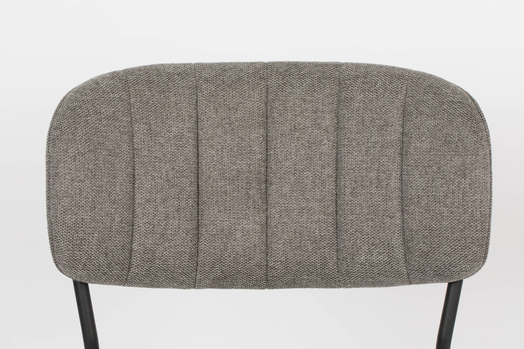 Eetkamerstoel Jolien Nylon en polyester Grijs 56x48 cm-Eetkamerstoelen-Creating Home