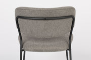 Eetkamerstoel Jolien Nylon en polyester Grijs 56x48 cm-Eetkamerstoelen-Creating Home