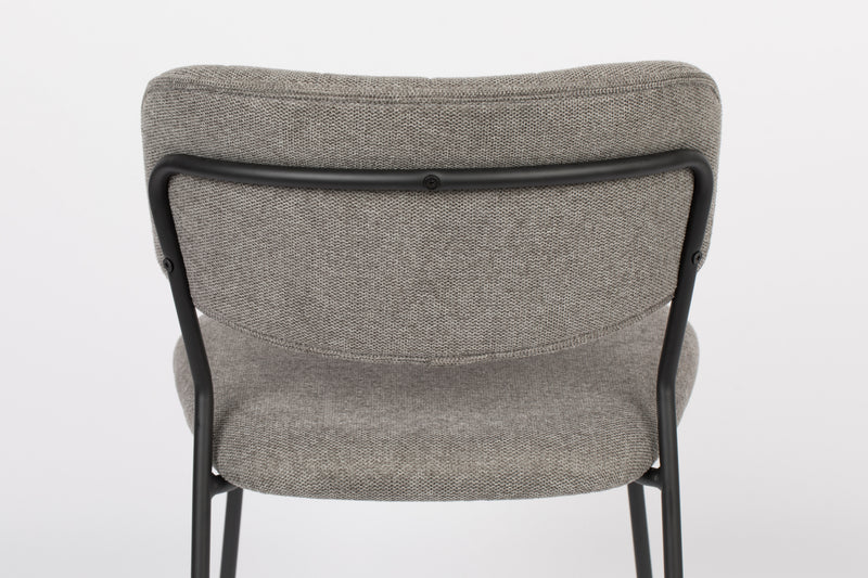 Eetkamerstoel Jolien Nylon en polyester Grijs 56x48 cm-Eetkamerstoelen-Creating Home