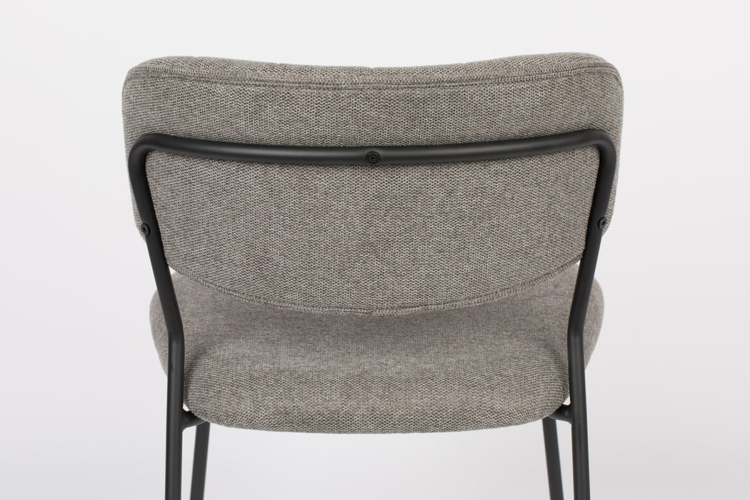 Eetkamerstoel Jolien Nylon en polyester Grijs 56x48 cm-Eetkamerstoelen-Creating Home