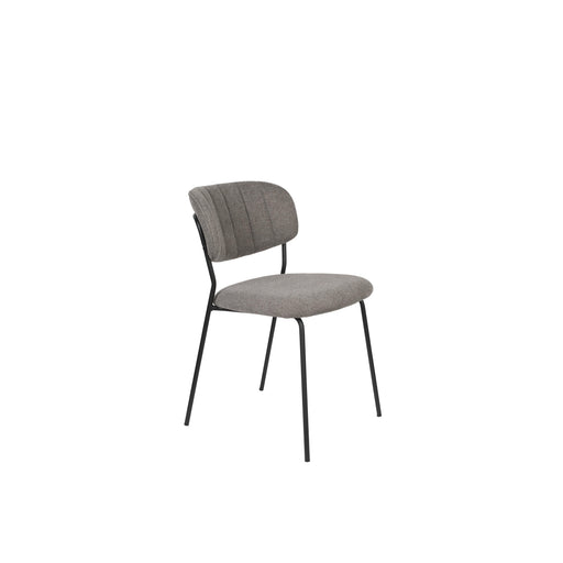 Eetkamerstoel Jolien Nylon en polyester Grijs 56x48 cm-Eetkamerstoelen-Creating Home