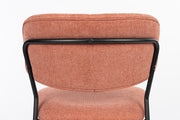 Eetkamerstoel Jolien Zwart/pink Fr Polyester Roze 56x48 cm-Eetkamerstoelen-Creating Home