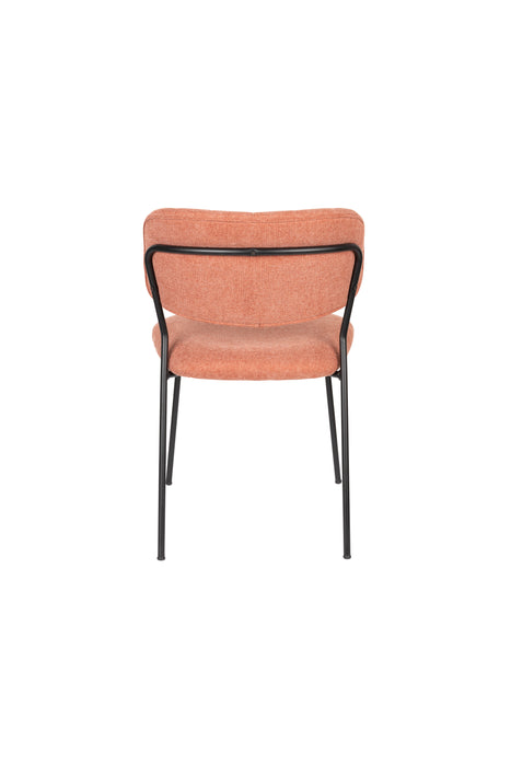 Eetkamerstoel Jolien Zwart/pink Fr Polyester Roze 56x48 cm-Fauteuils-Creating Home