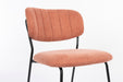 Eetkamerstoel Jolien Zwart/pink Fr Polyester Roze 56x48 cm-Fauteuils-Creating Home