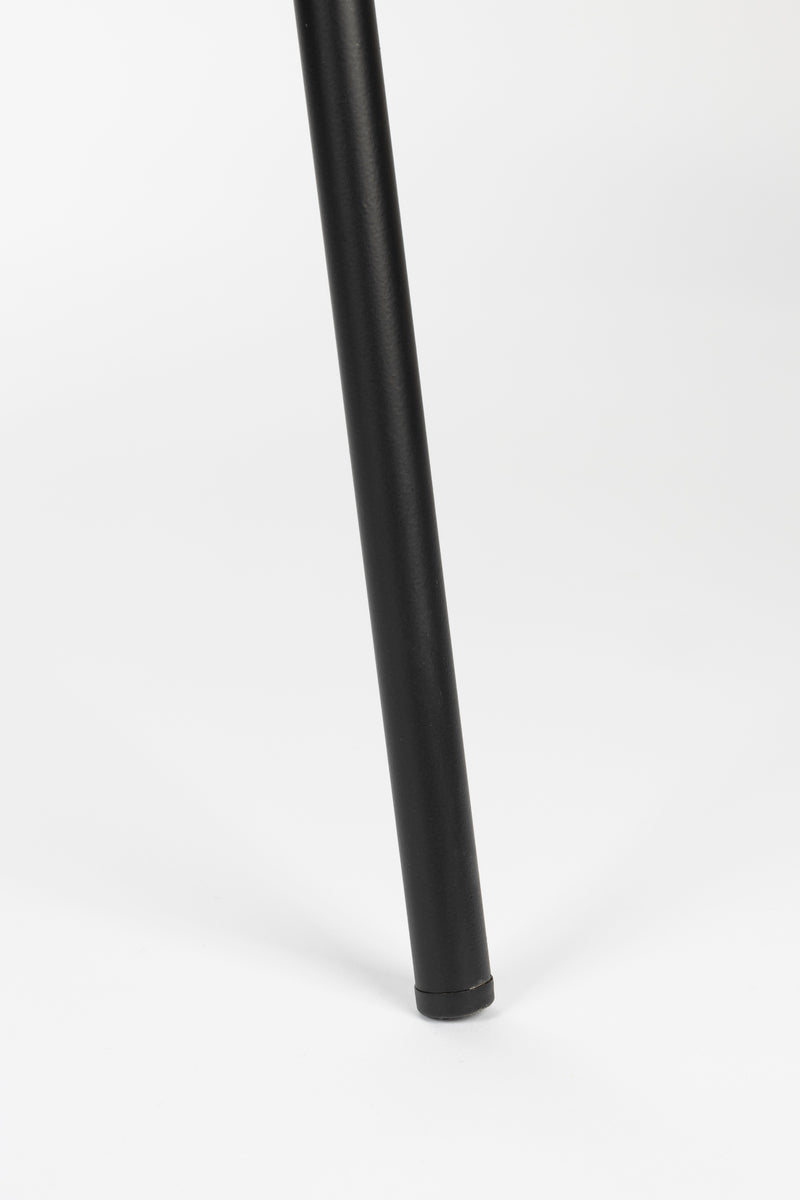 Eetkamerstoel Jolien Zwart/white Bouclã© Stof Wit 56x48 cm-Eetkamerstoelen-Creating Home