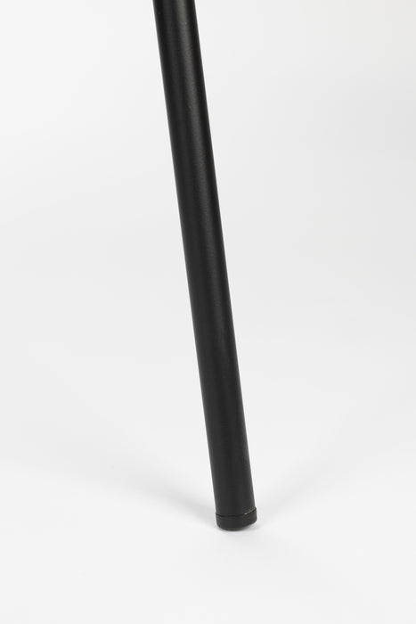 Eetkamerstoel Jolien Zwart/white Bouclã© Stof Wit 56x48 cm-Eetkamerstoelen-Creating Home
