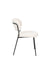 Eetkamerstoel Jolien Zwart/white Bouclã© Stof Wit 56x48 cm-Fauteuils-Creating Home
