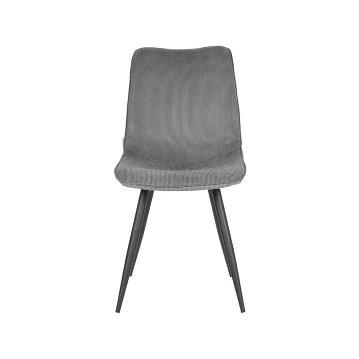 Eetkamerstoel Jort - Donkergrijs - Ribcord-Eetkamerstoelen-LABEL51