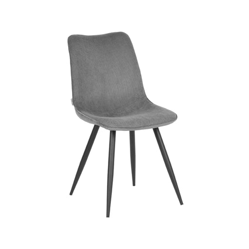 Eetkamerstoel Jort - Donkergrijs - Ribcord-Eetkamerstoelen-LABEL51