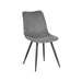 Eetkamerstoel Jort - Donkergrijs - Ribcord-Eetkamerstoelen-LABEL51