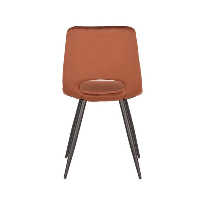 Eetkamerstoel Josh - Rust - Fluweel-Eetkamerstoelen-LABEL51