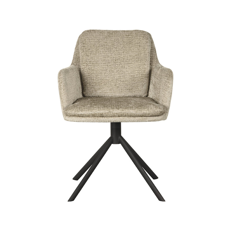 Eetkamerstoel Joy Beige Elegance Draaibaar 58x63x83 cm-Eetkamerstoelen-LABEL51