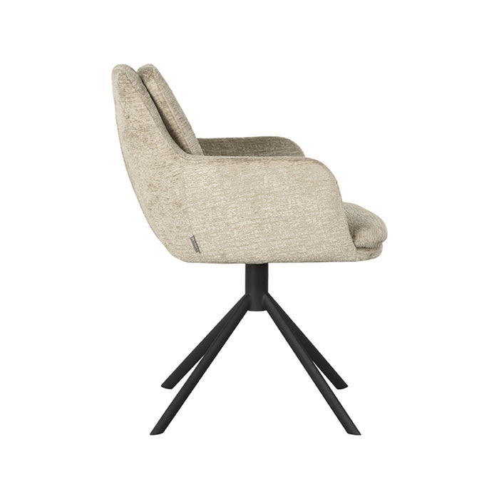Eetkamerstoel Joy - Beige - Elegance - Draaibaar-Eetkamerstoelen-LABEL51